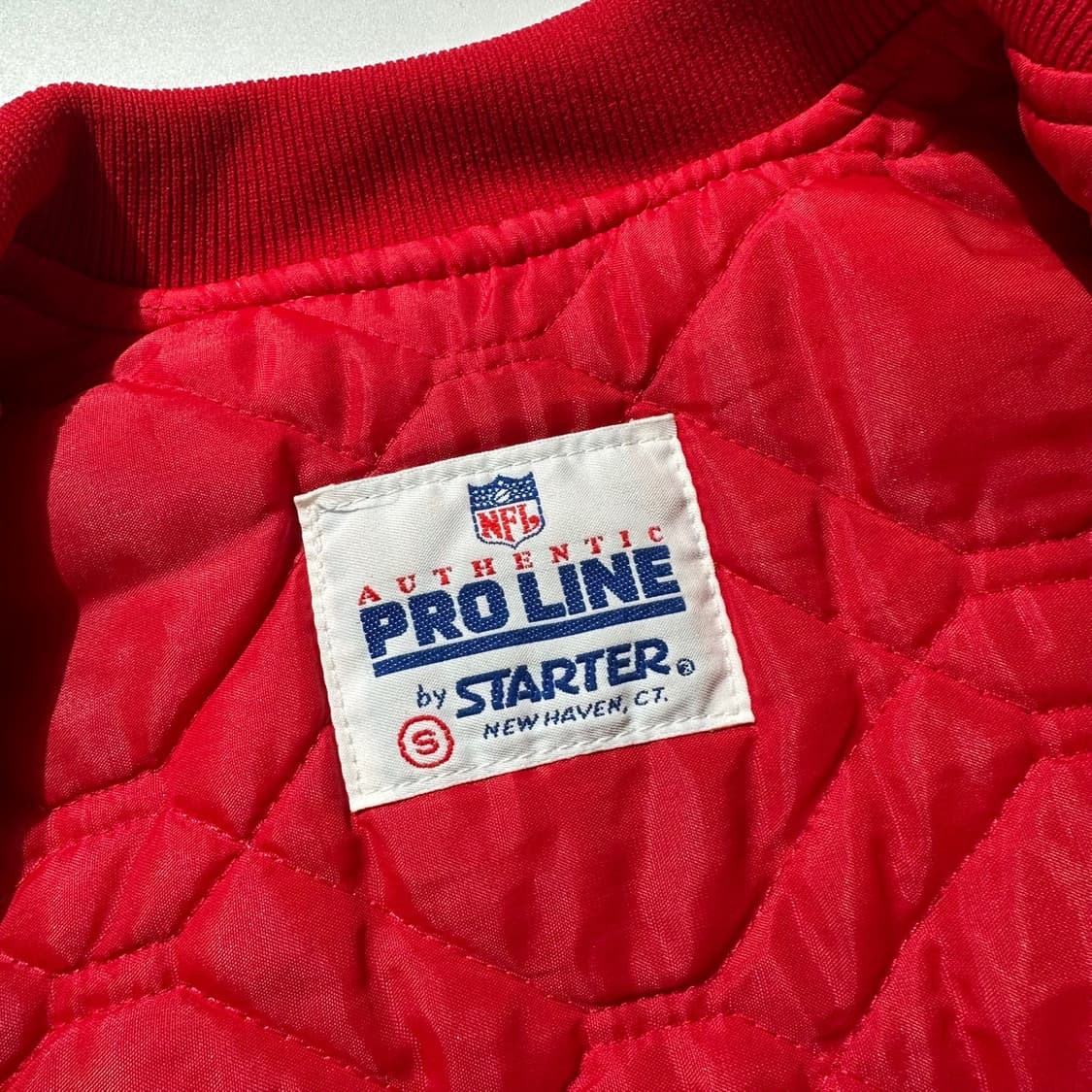 스타터 90‘s NFL 샌프란시스코 49ers 사틴 바시티 스타디움 자켓 상품이미지6