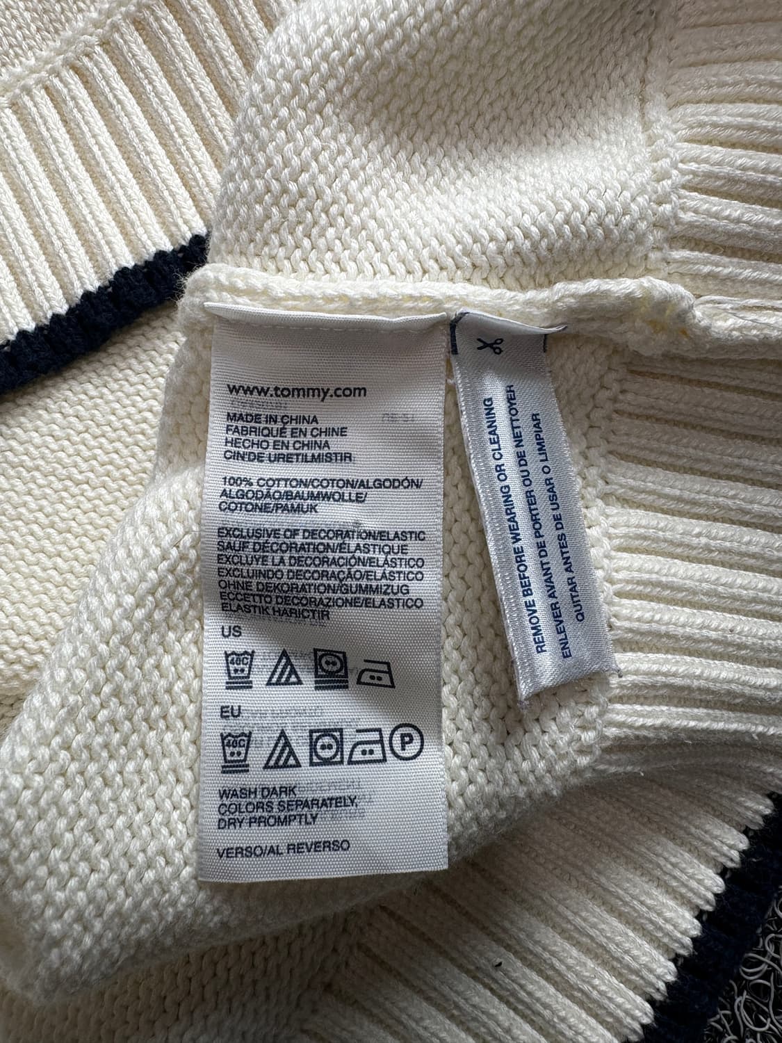 타미힐피거 플래그 빅로고 라운드넥 니트 3878 상품이미지4