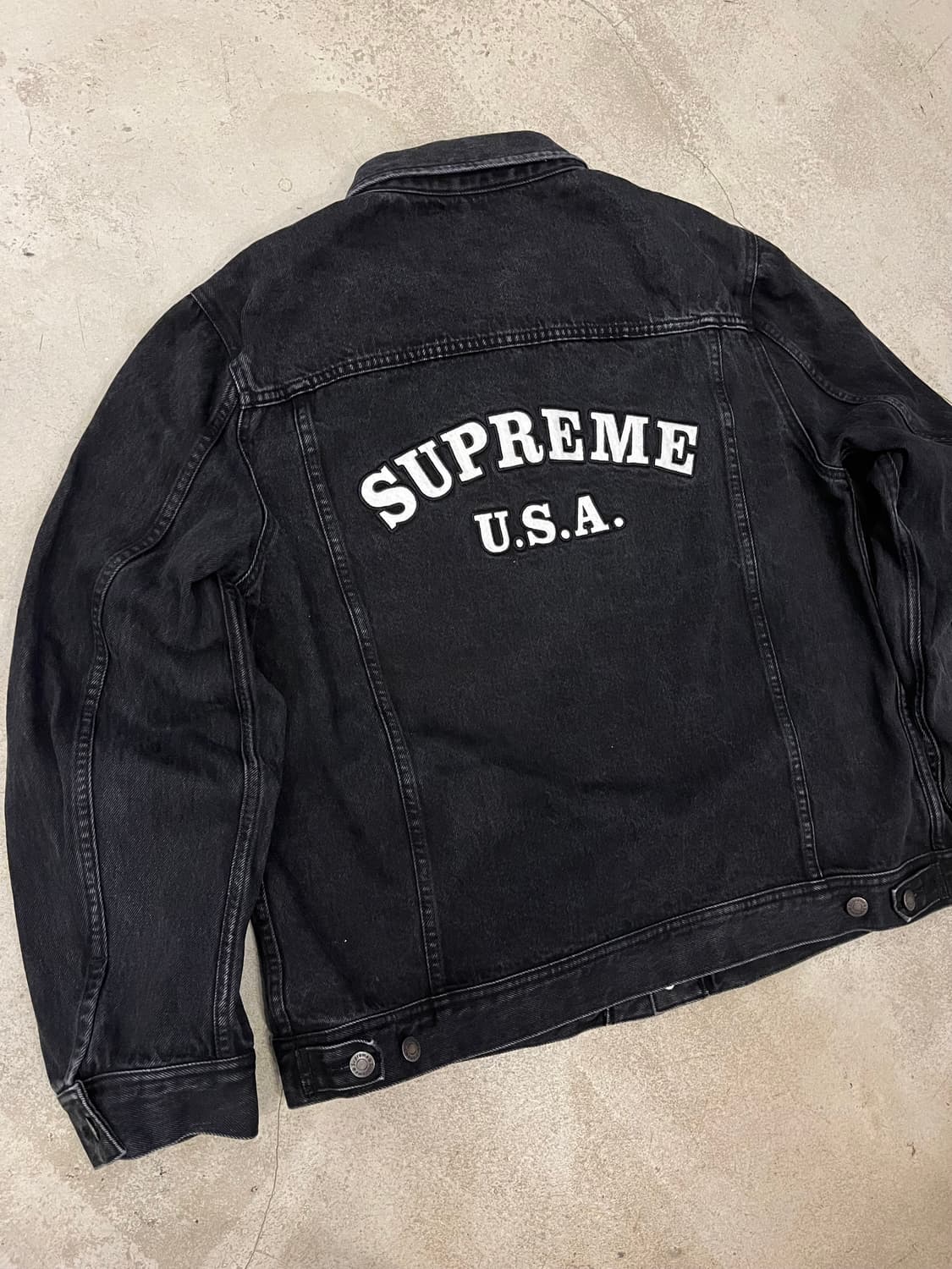 Supreme 16ss 데님 트러커 블랙 XL 상품이미지1