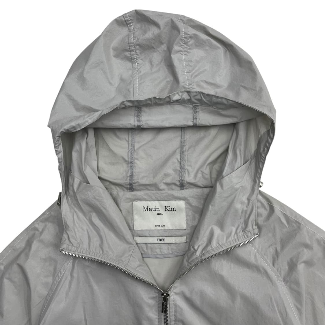 마뗑킴 백로고 실버 바람막이 상품이미지6