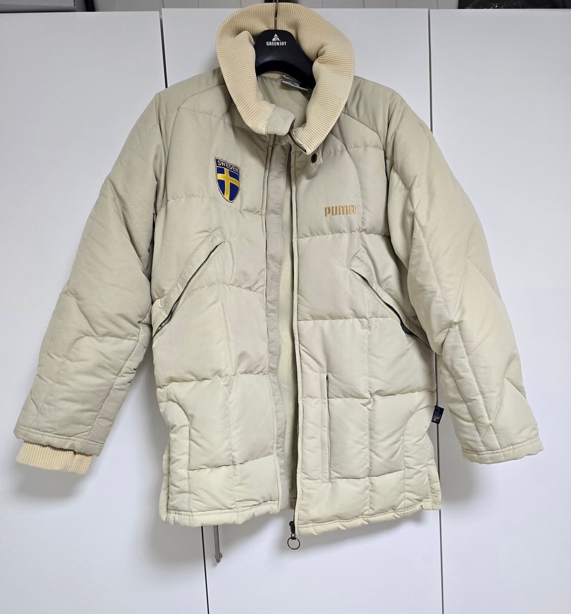 90s 빈티지 푸마 스웨덴 오리털 롱패딩 L 상품이미지1