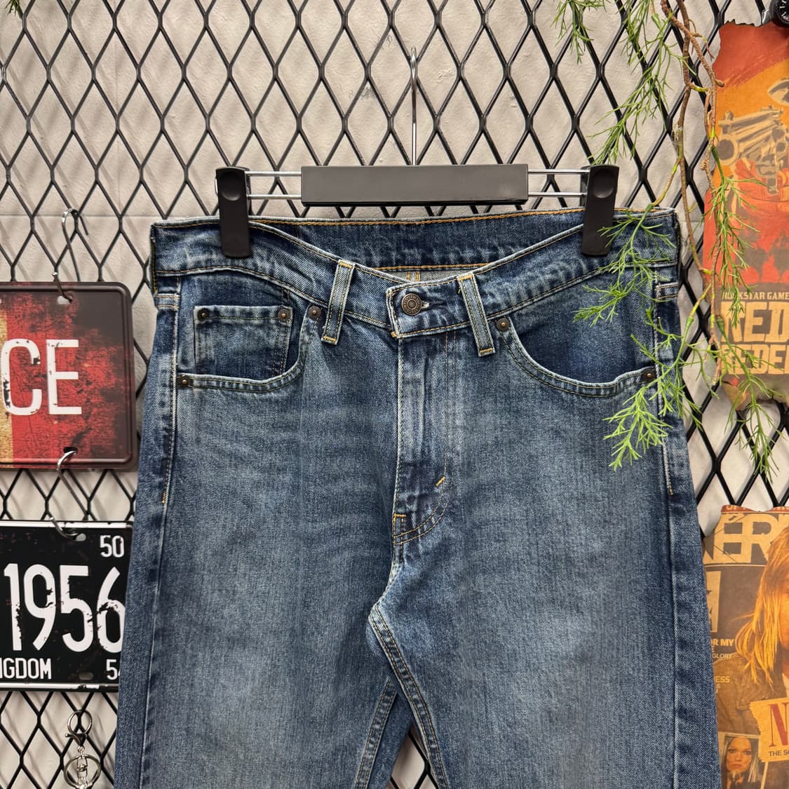 90s 리바이스 505 데님 팬츠 일자핏 중청 상품이미지3