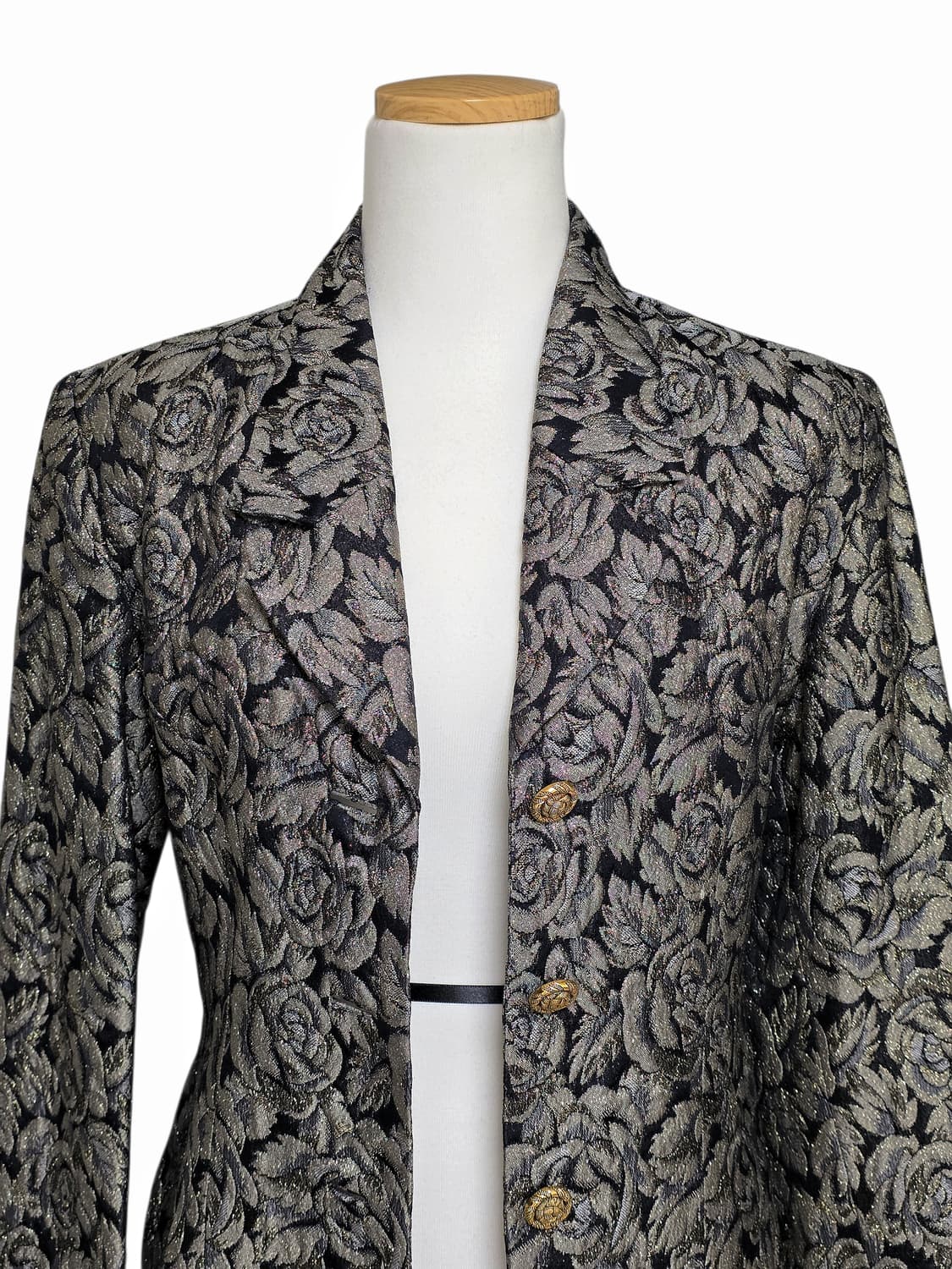 해외 빈티지) 꽃무늬 골드 펄 자켓 상품이미지6