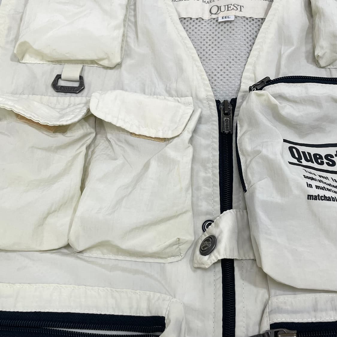 퓨어아웃도어스포츠 아이보리 멀티포켓 피싱 베스트 남성L 상품이미지4