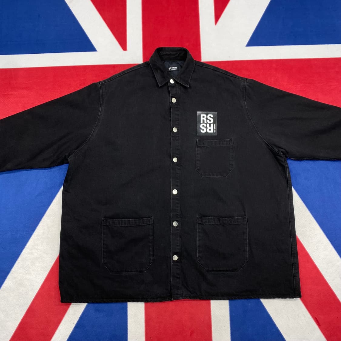 라프시몬스 패디드 빅핏 데님셔츠 실측3XL 상품이미지2