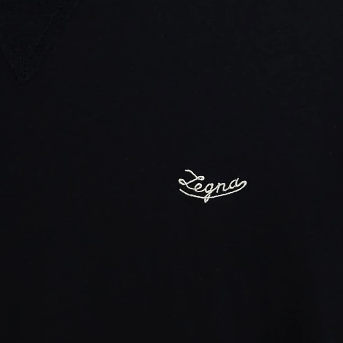 100~105 Zegna 제냐 반팔 티셔츠 체스트 로고 다크네이비 상품이미지3