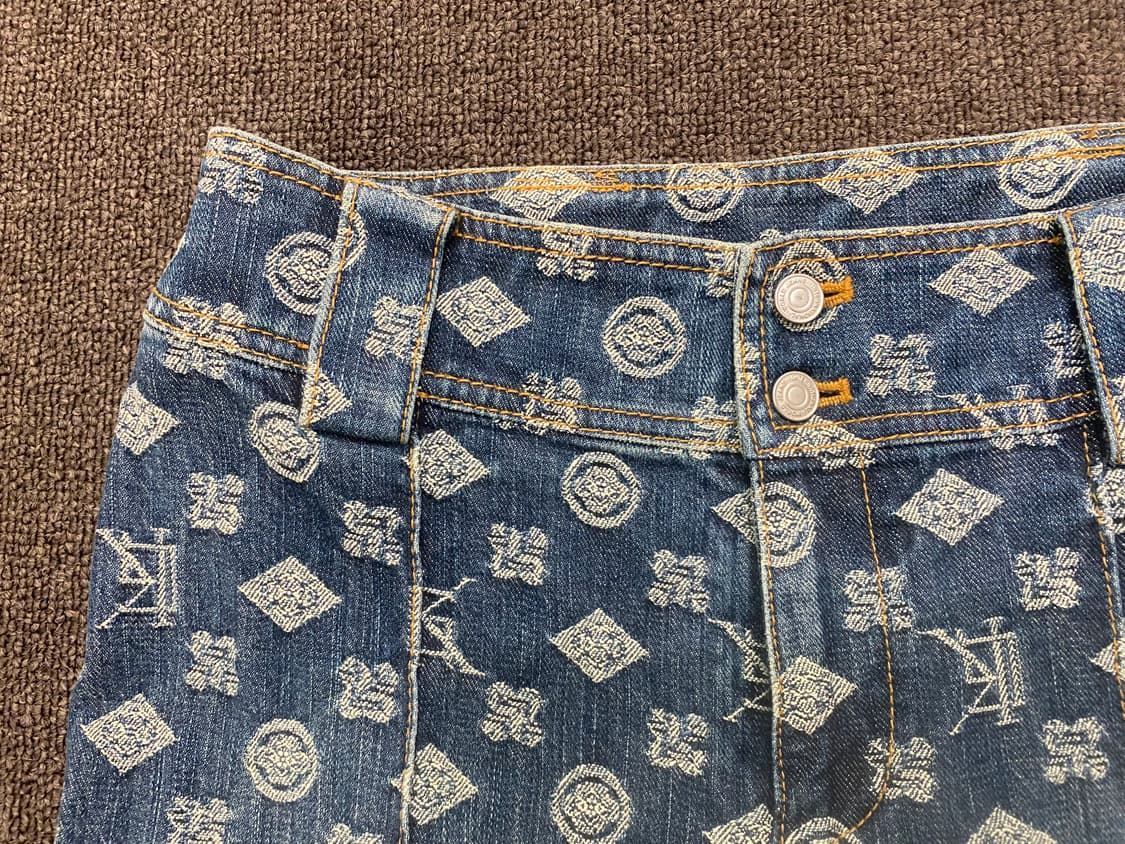 9)Japanese vintage 여성 모노그램 부츠컷 데님팬츠 상품이미지7