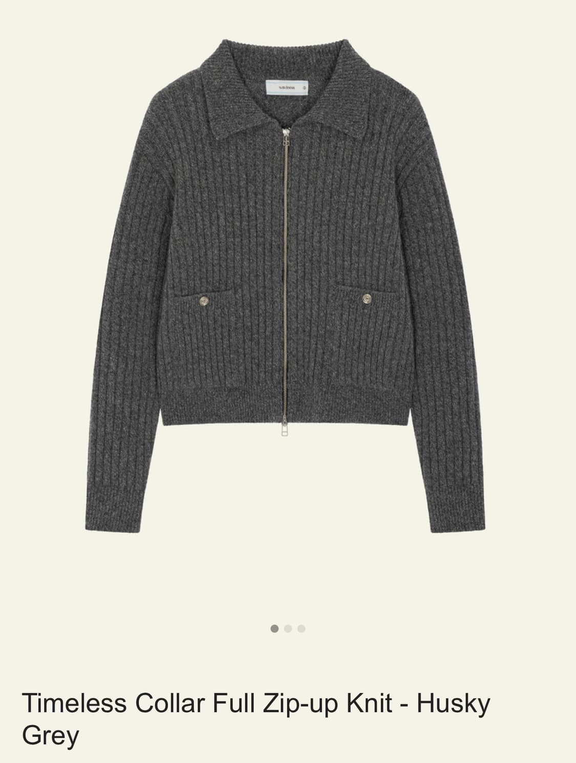 웨이비니스 / 타임리스 카라 풀 집업 니트  / 2 상품이미지6