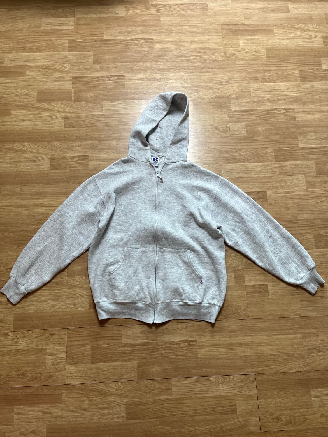 빈티지 USA 러셀 후드집업 XL 라이트 그레이 상품이미지1