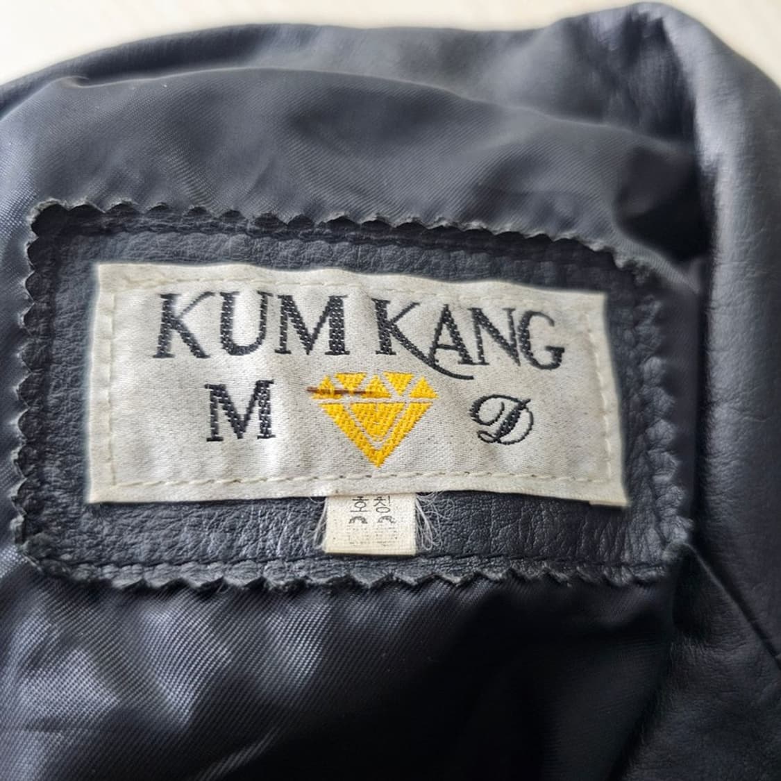 KUM KANG 블랙 가죽 블레이저 자켓 M 상품이미지5