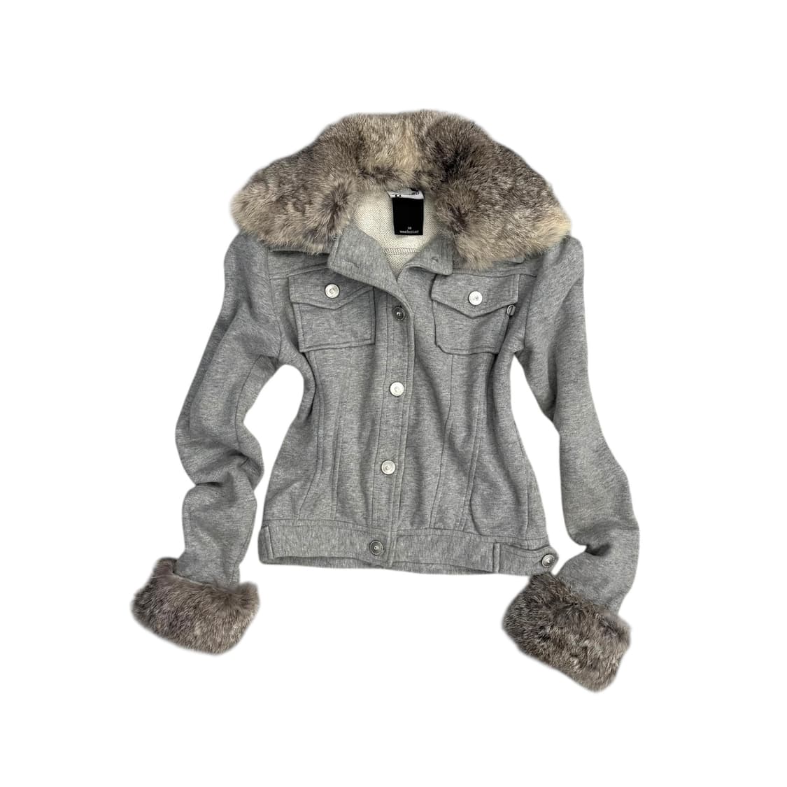 Gray fur jacket 상품이미지1
