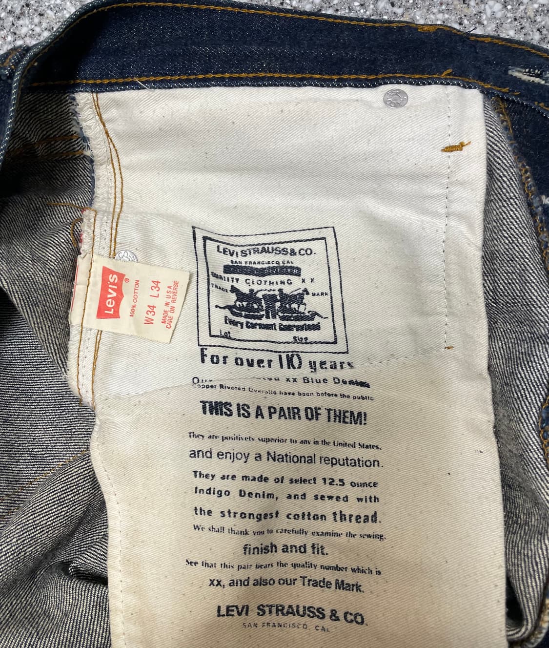 리바이스 USA 90s 501 레드라인 셀비지 W34 L34 상품이미지6