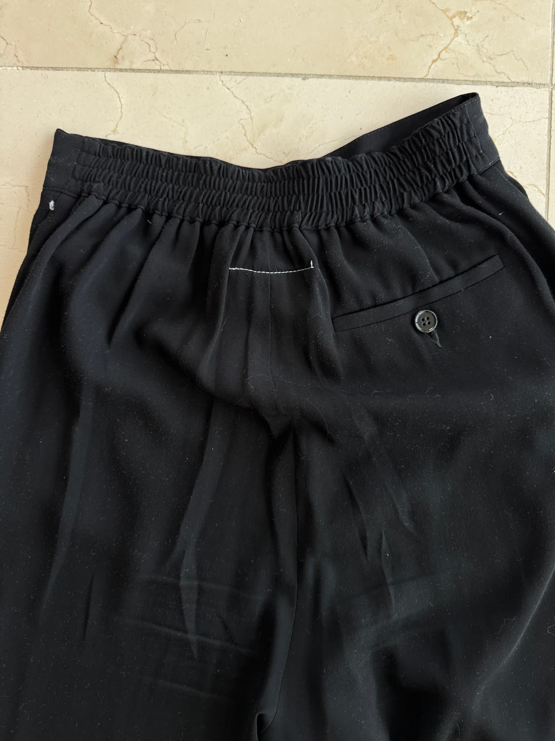 엠엠식스 MM6 후들후들한 세미와이드 팬츠 블랙 36  상품이미지6