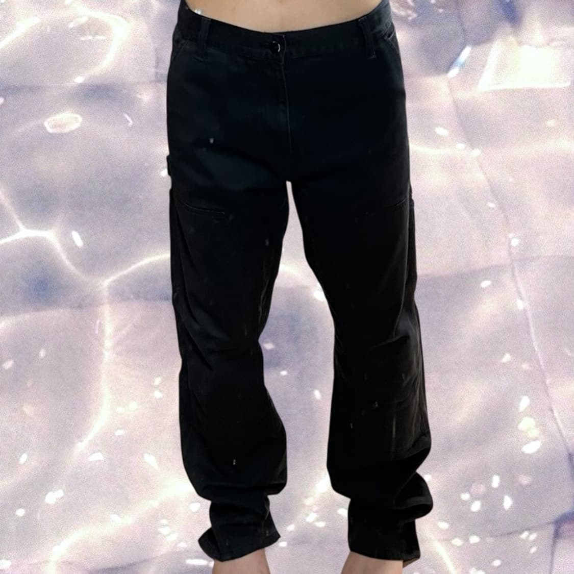 칼하트 더블니 카펜터 와이드 워크 팬츠 블랙 36 상품이미지2