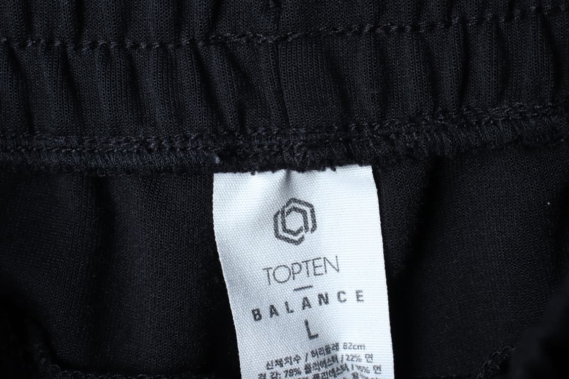 (L-XL) 탑텐 반바지 팬츠 오버핏 밴딩 블랙-P9849 상품이미지6
