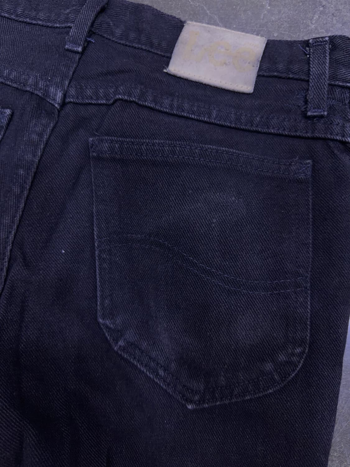 Lee 리 빈티지 블랙 워싱 USA 메이드 테이퍼드핏 블랙진 32 상품이미지7