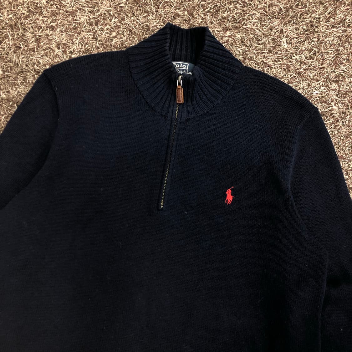 폴로 랄프로렌 네이비 코튼 하프집업 니트 상품이미지3
