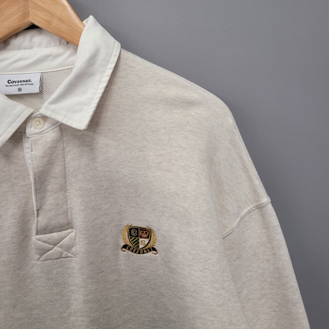 Covernat 커버낫 프레피 럭비티 오트밀 상품이미지3