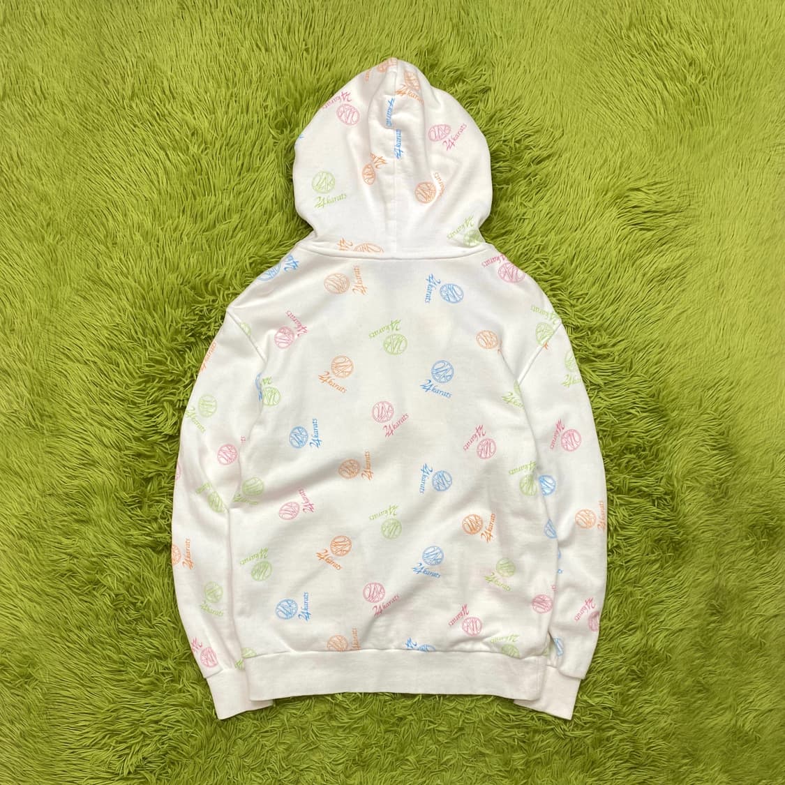 24 KARATS 컬러풀 로고 프린팅 풀 집 후드 자켓 상품이미지4
