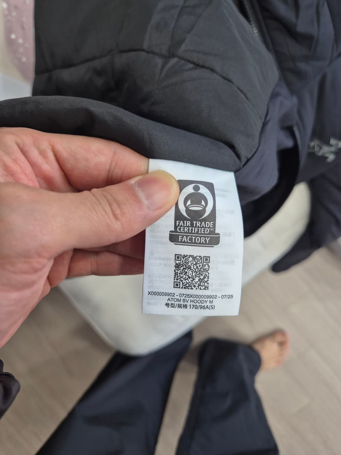 [S] 25FW 아크테릭스 아톰 SV 후디 블랙 상품이미지3