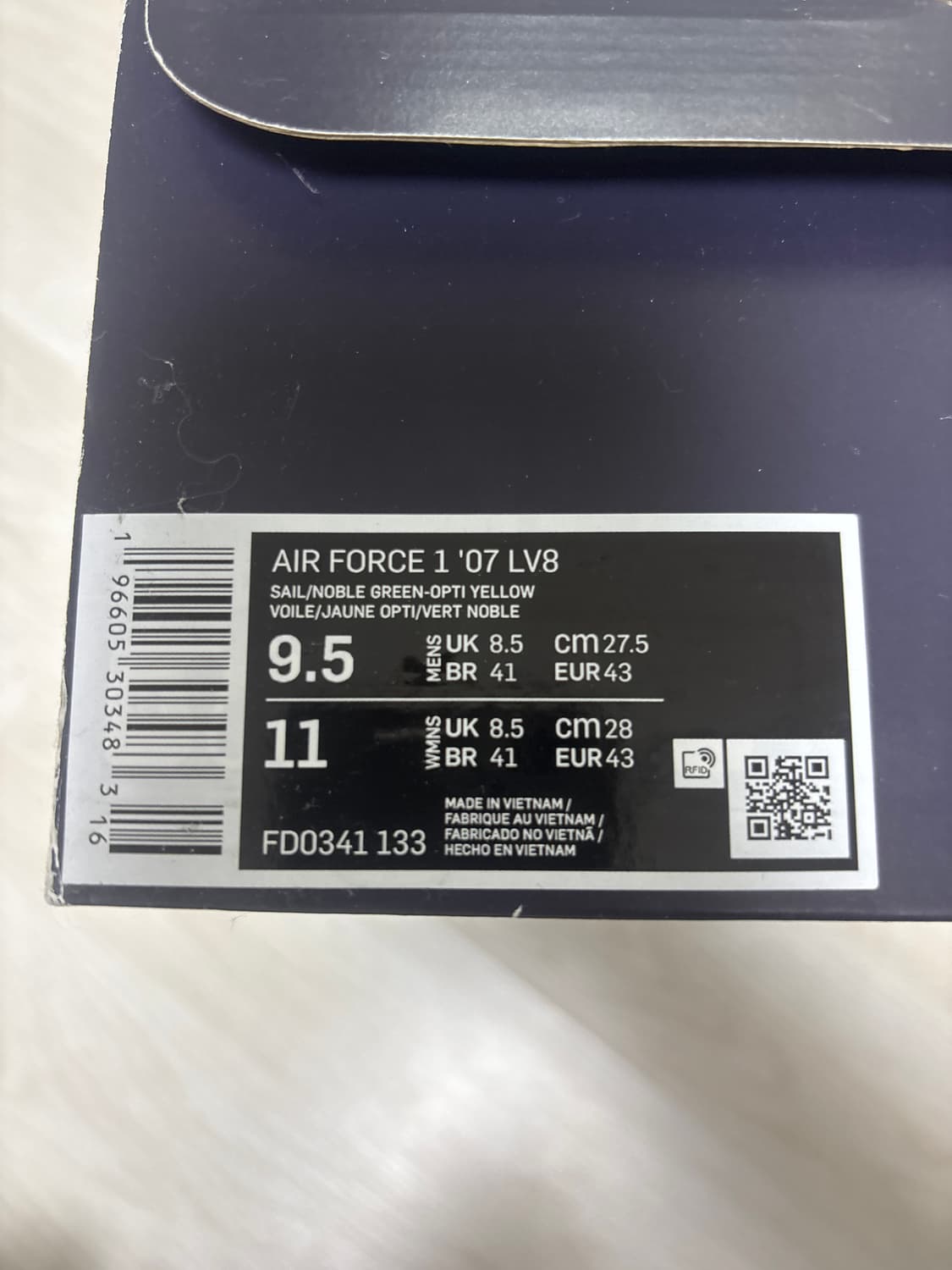 나이키 에어포스 1 ‘07 세일 노블그린 275 상품이미지5