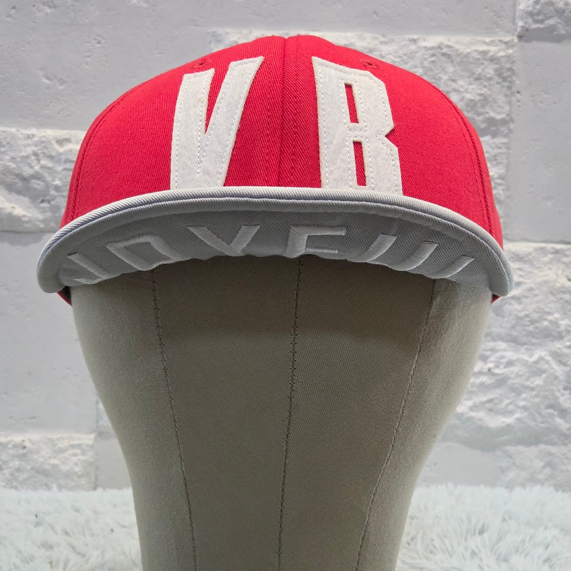 M1-2:바이탈 블루 VB 로고 스냅백 레드 그레이 프리사이즈 56-60 상품이미지5