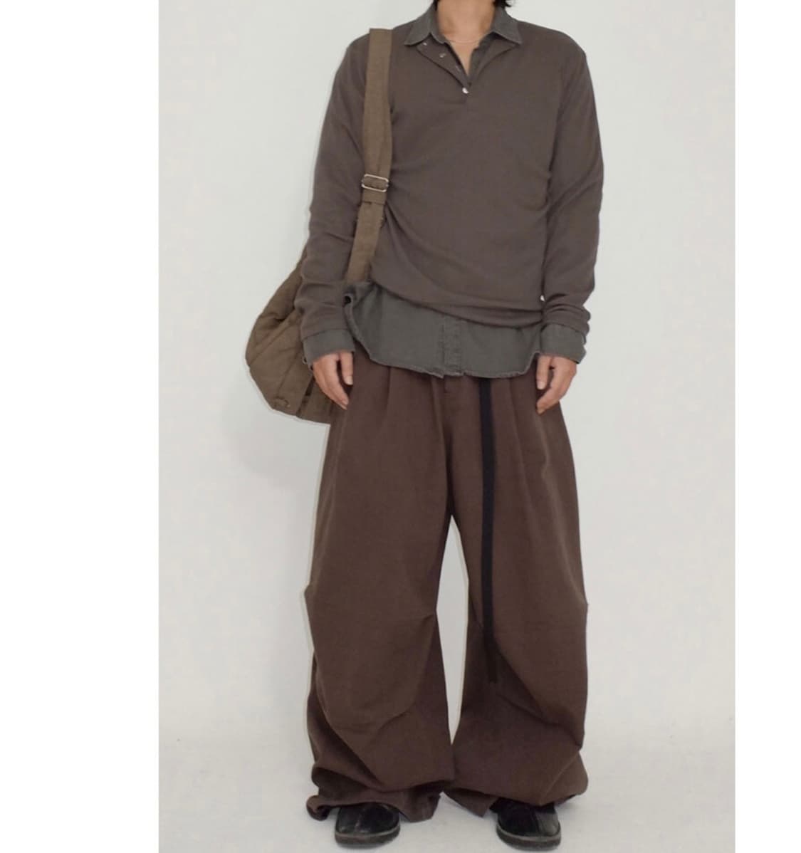 브라운 색상 헨리넥 급처합니다!!  상품이미지1