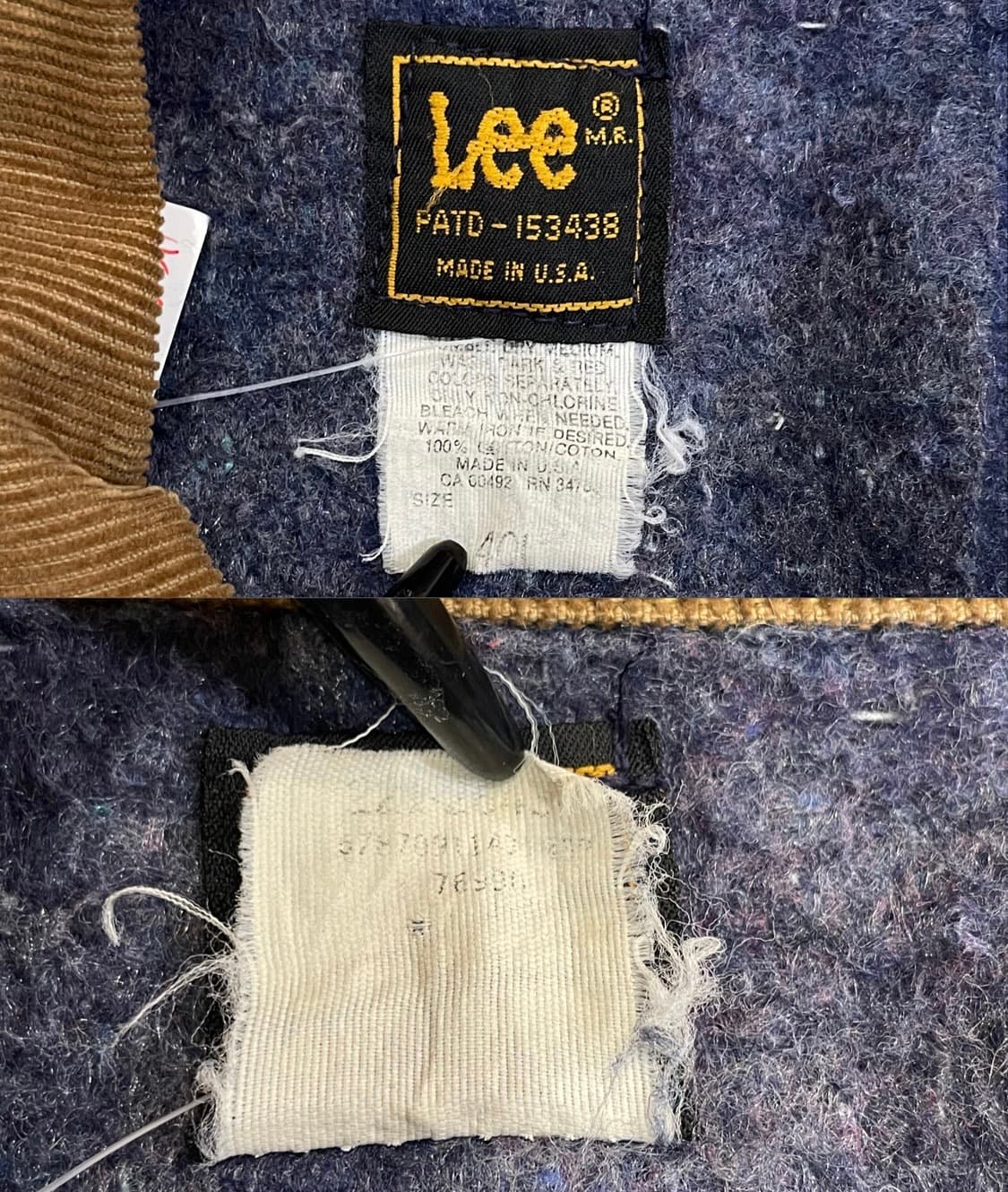 (L) 80s USA Lee 리 스톰라이더 데님 자켓 상품이미지10