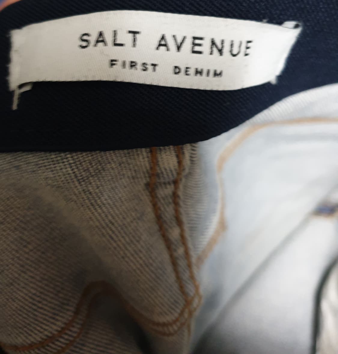 솔트에비뉴 스판 밴딩 워싱 데님팬츠 (33) 상품이미지3