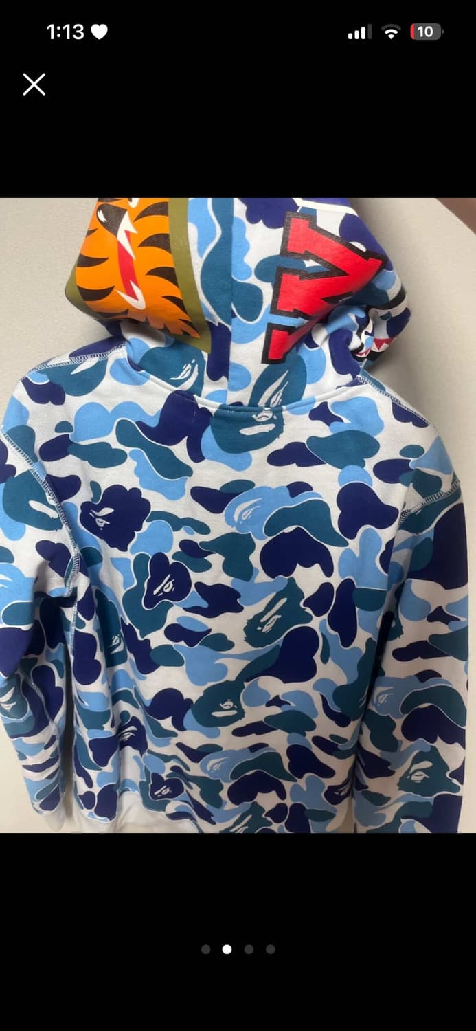 베이프 주니어 블루 후드집업 상품이미지2