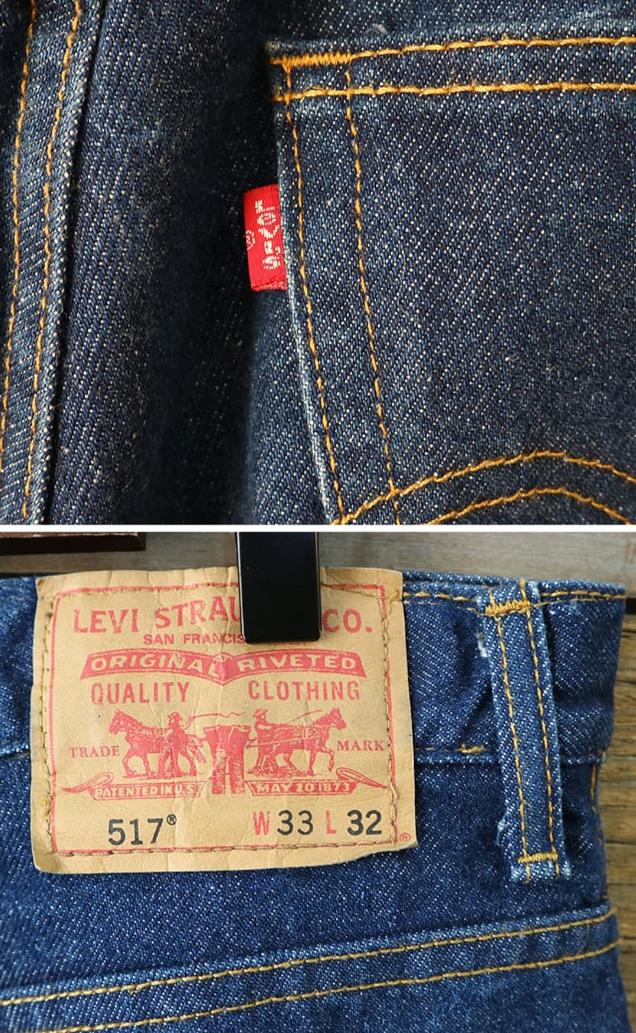 10s levis 리바이스 517 부츠컷 데님  33사이즈 멕시코  상품이미지6