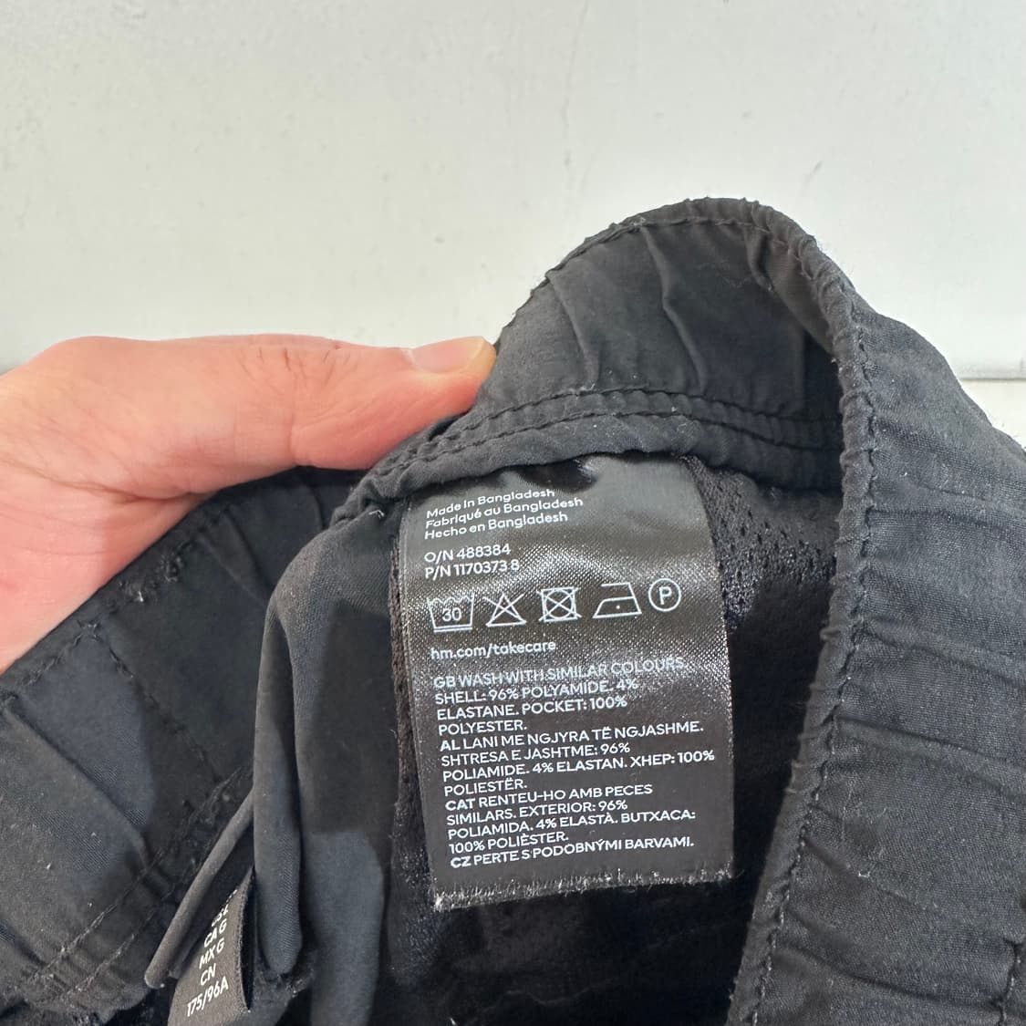 L H&M 흐앤므 블랙 카고 조거팬츠 상품이미지5