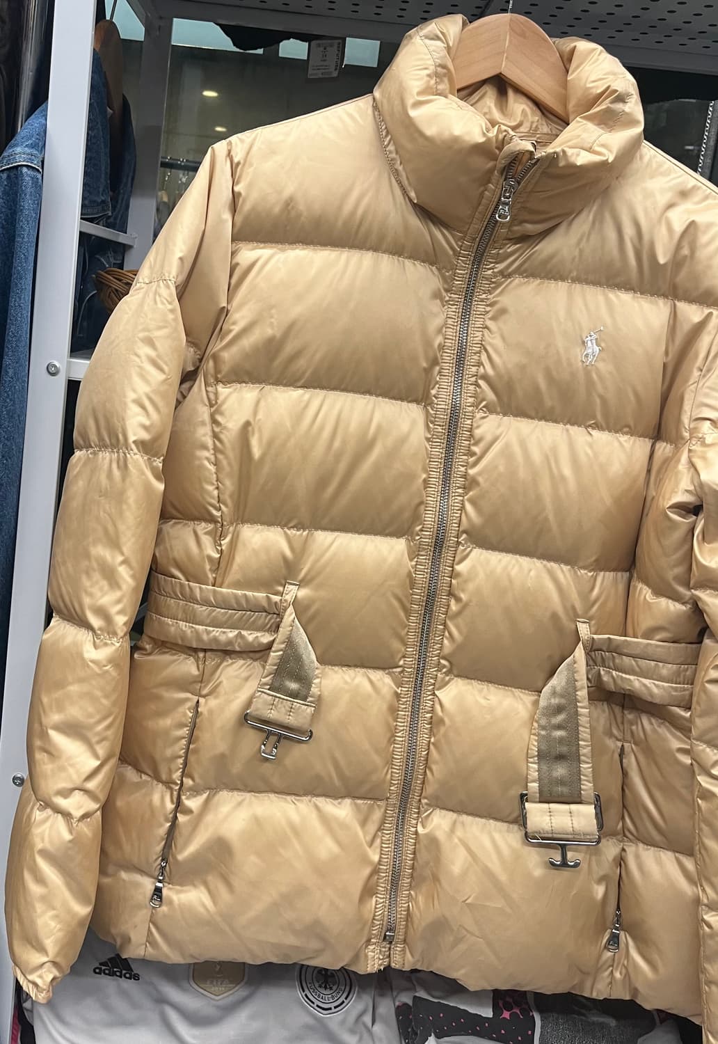 폴로 랄프로렌 여성 패딩 점퍼 골드 상품이미지4