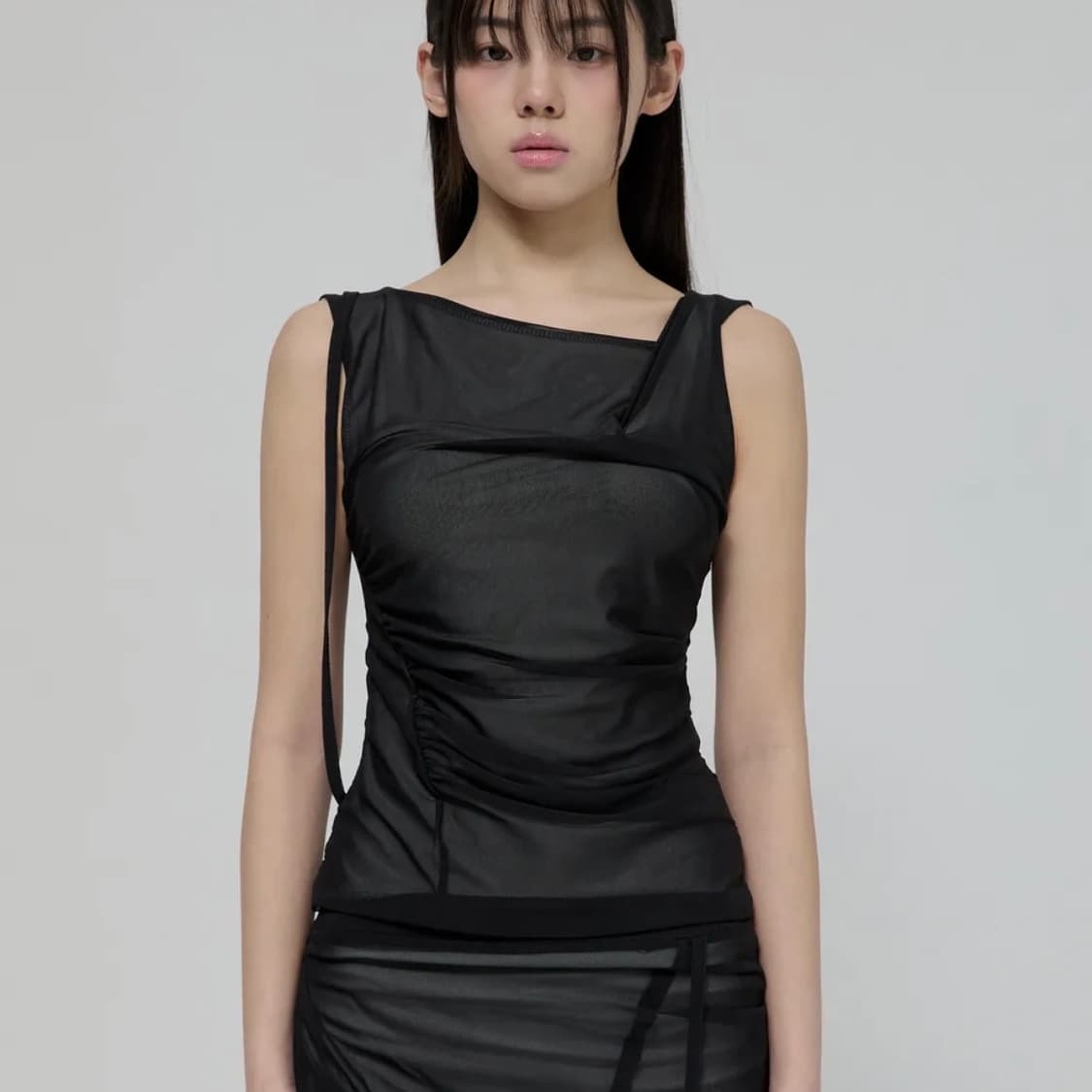 플레어업 Draped Mesh Layered Sleeveless  상품이미지1