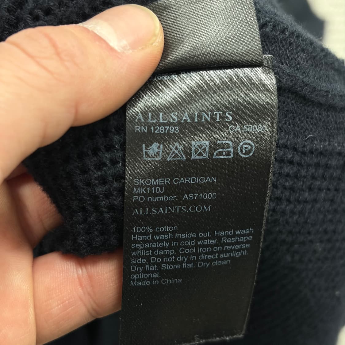 올세인츠 오버핏 오픈 가디건 v1470 상품이미지6