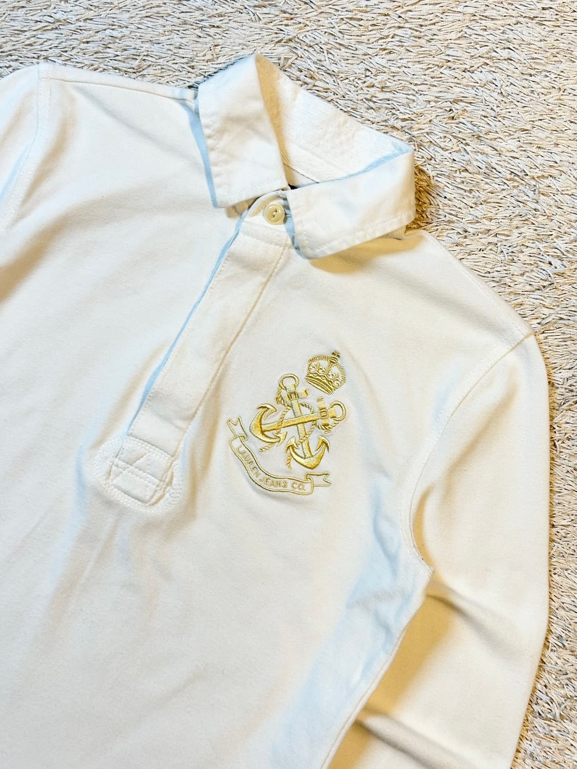 희귀) 로렌 랄프로렌 진스 크레스트 로고 PK 긴팔 카라티 상품이미지2