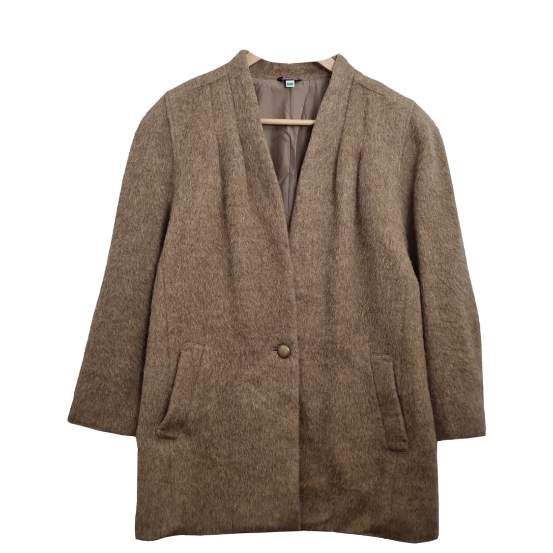 ADDENDA 울 90% 브라운 노카라 오버핏 코트 상품이미지1