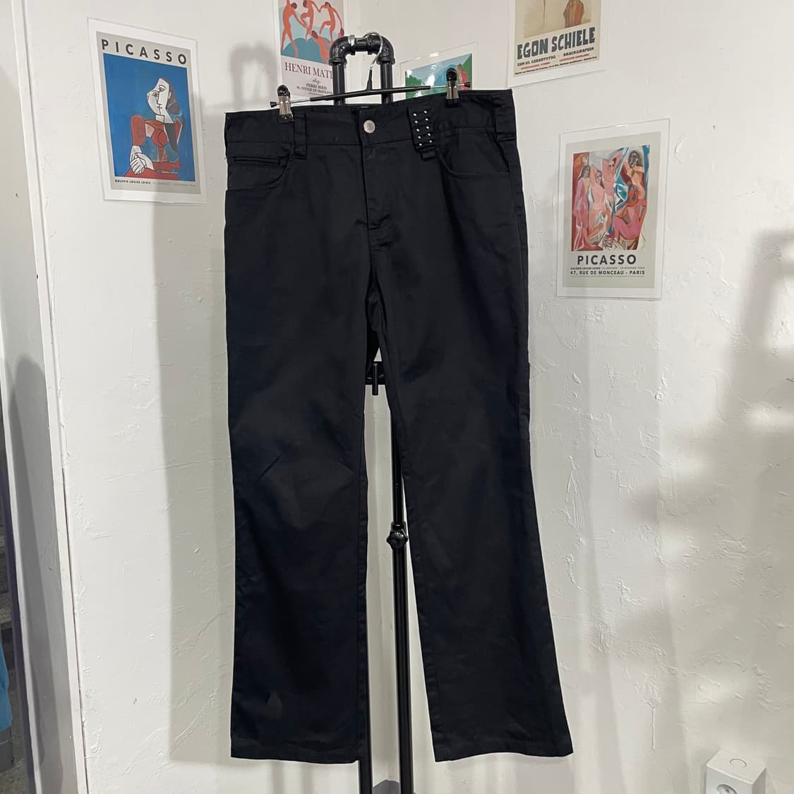 펑크 디테일 와이드 팬츠 상품이미지2