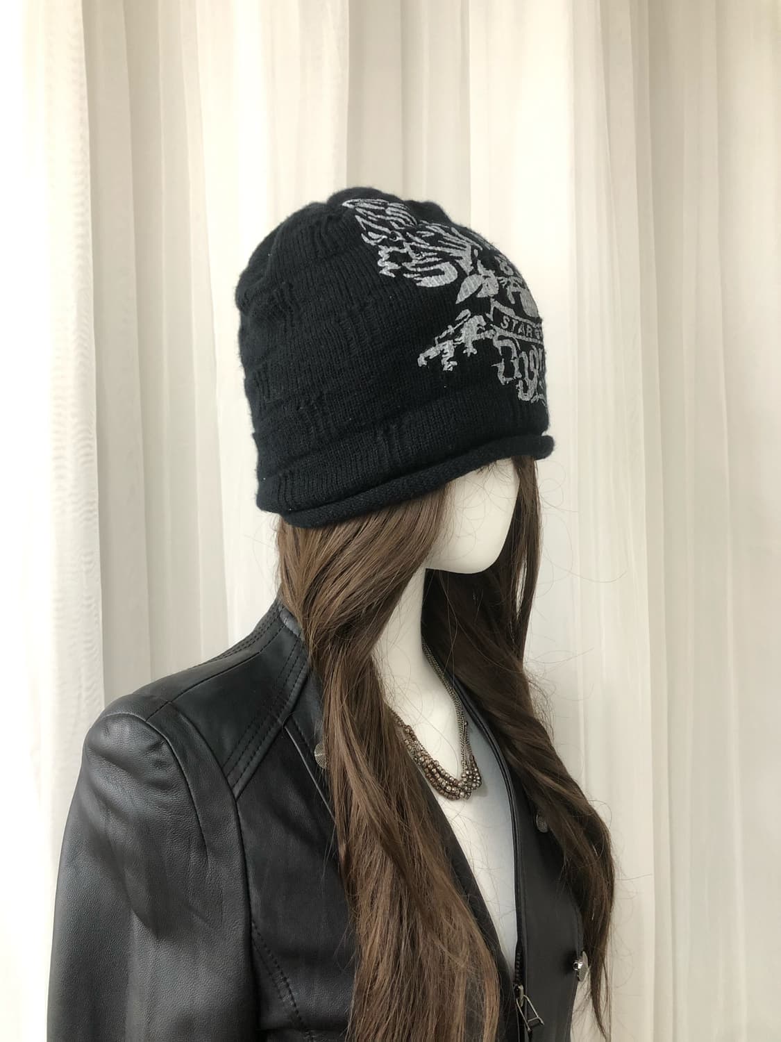 y2k printing ribbed beanie 상품이미지2