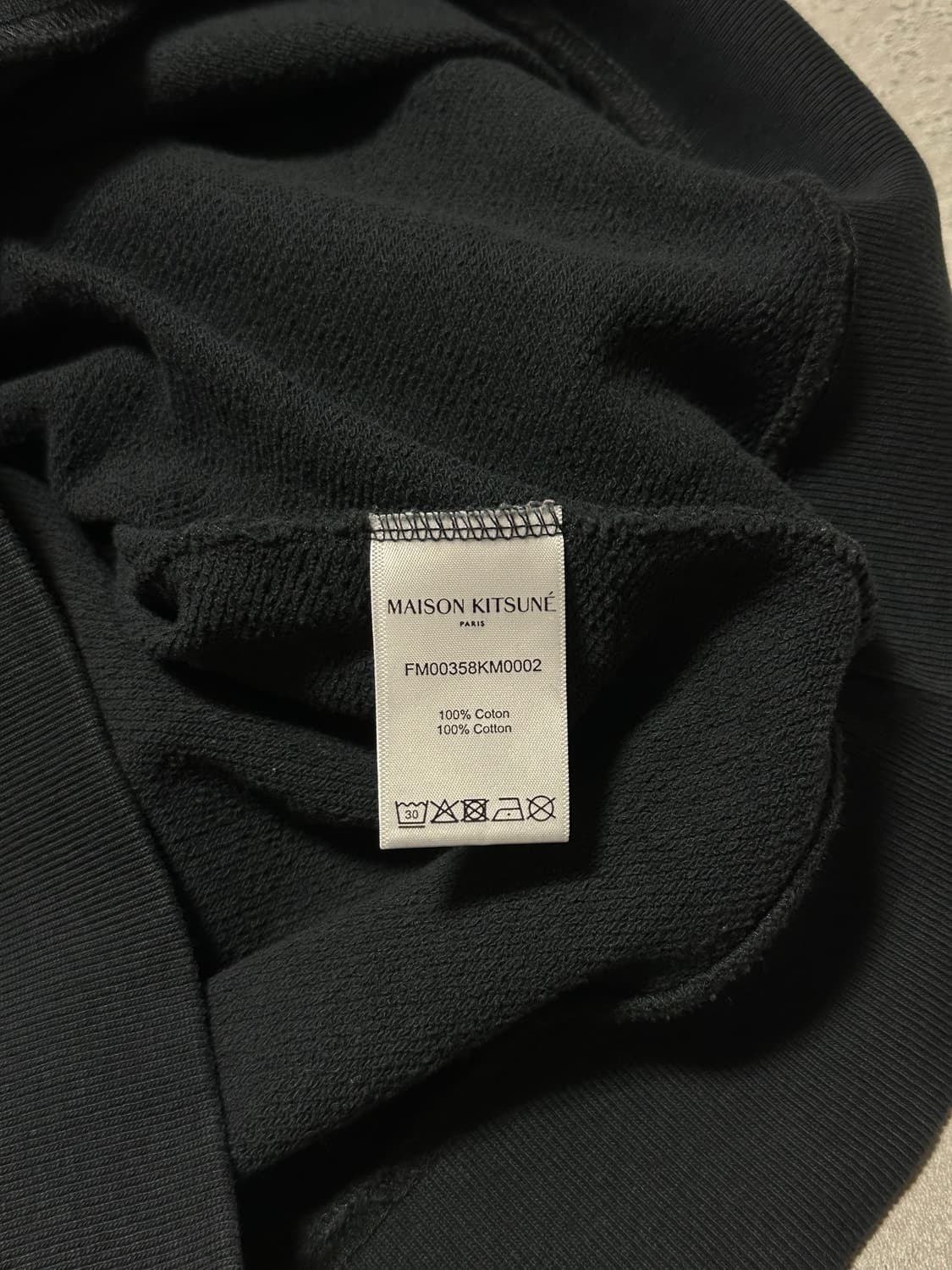 메종키츠네 더블폭스 로고 블랙 맨투맨 상품이미지5