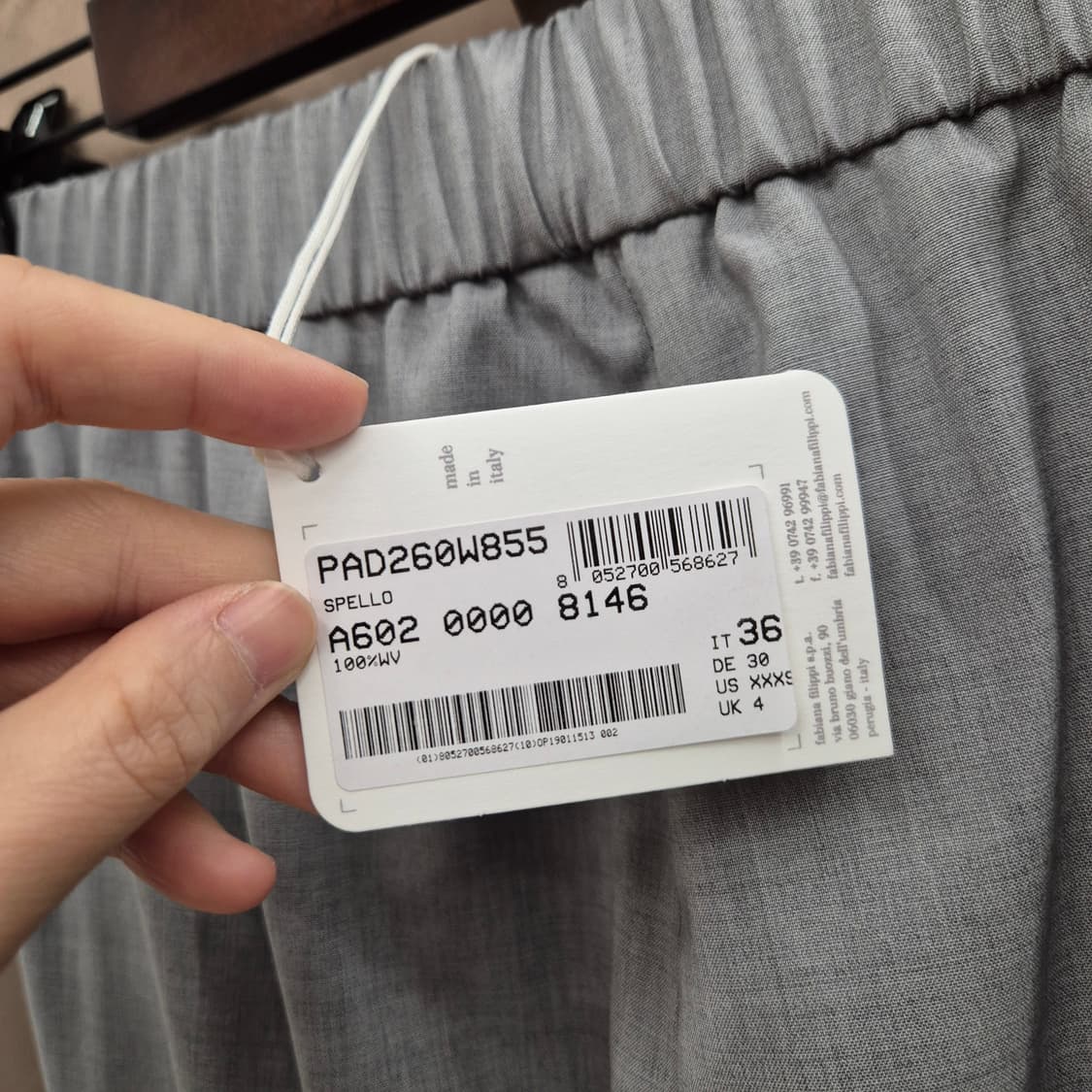 파비아나 필리피 롤업 버진 메리울 팬츠 36/3XS 상품이미지6