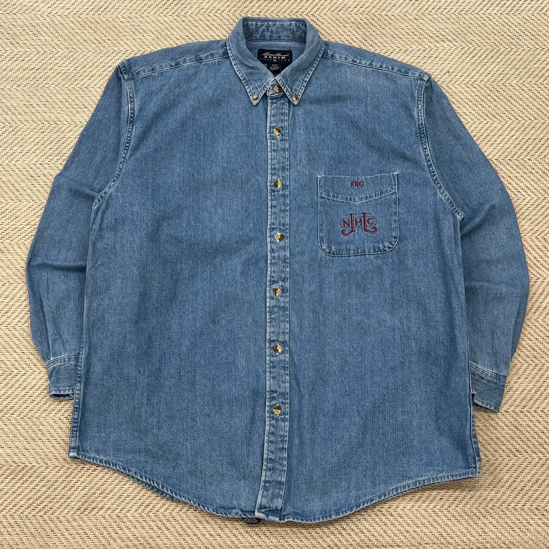 에디바우어 자수 데님 셔츠 r3351 상품이미지1