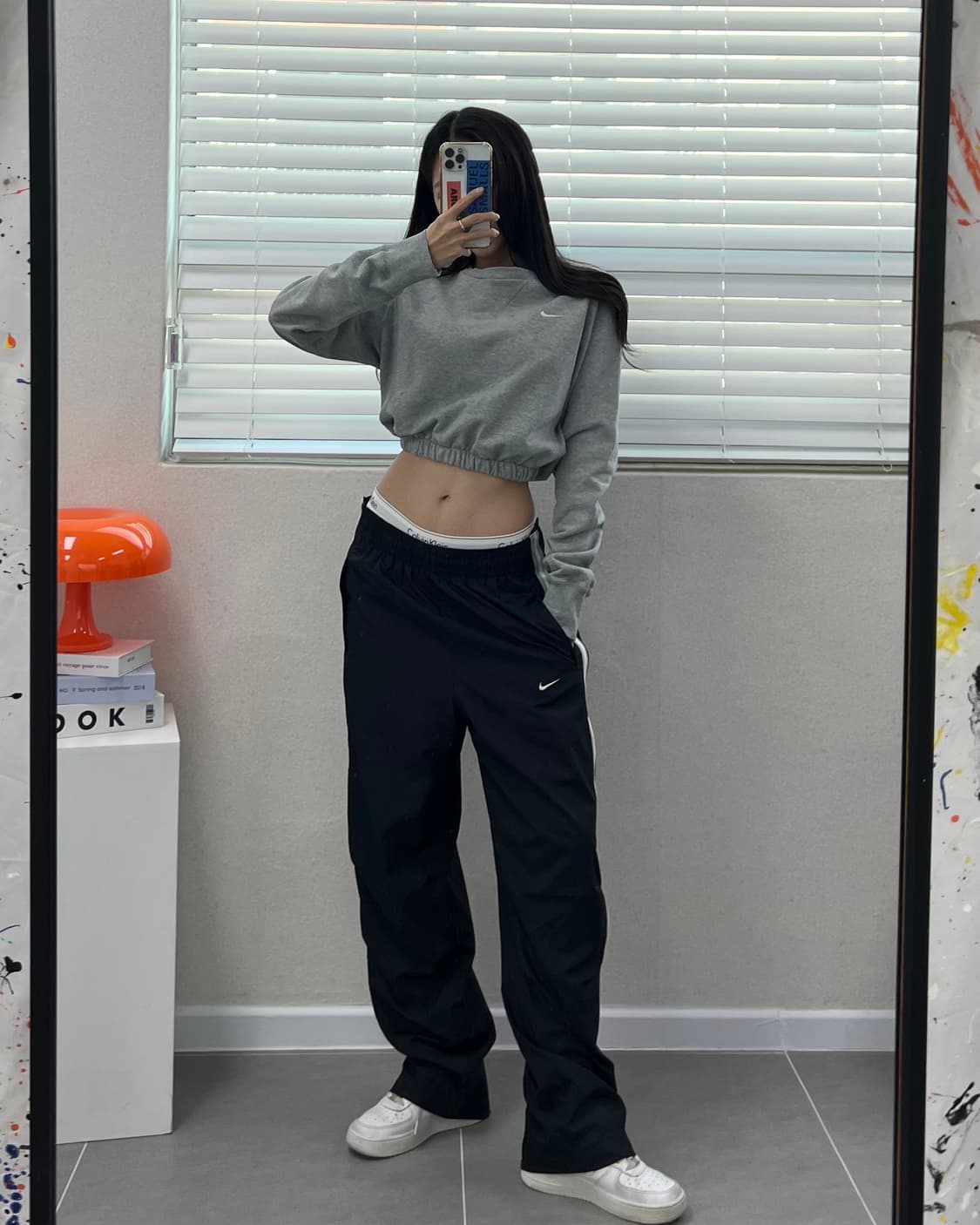 (WOMEN)나이키 크롭 맨투맨-M1739 상품이미지1