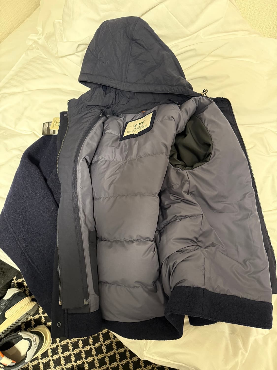 헨리코튼 / 디테처블 후드 울 다운 점퍼 105 사이즈 상품이미지3