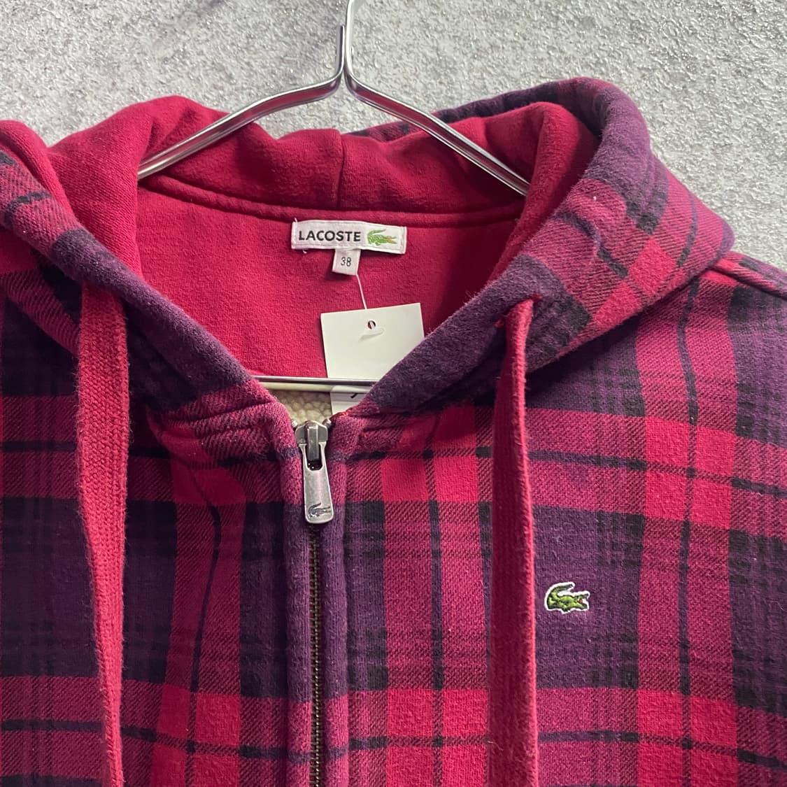 라코스테 스몰로고 체크패턴 후드자켓 B3171 상품이미지3