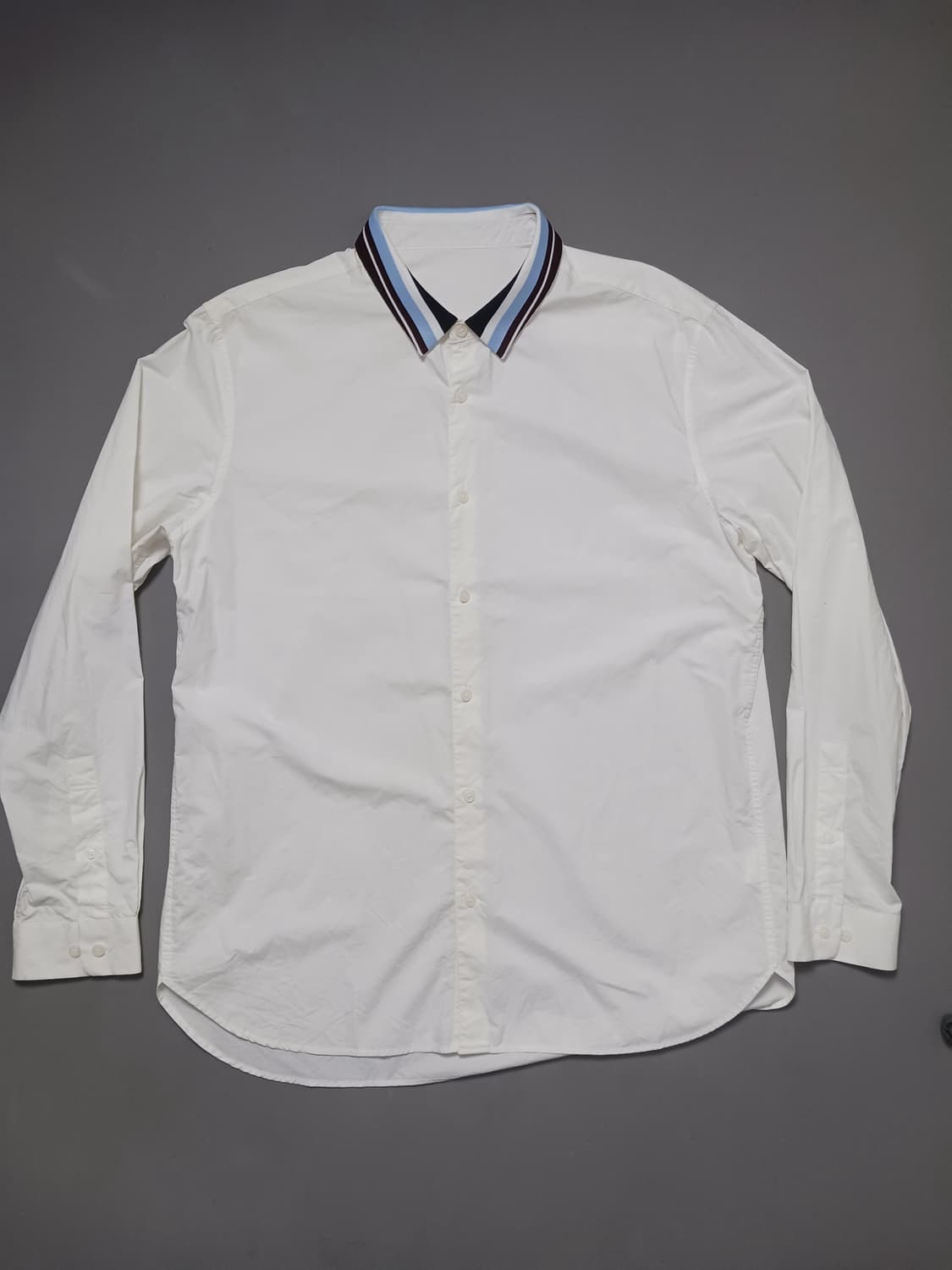 [110] TNGT 라인배색 면 긴팔캐주얼셔츠 상품이미지1