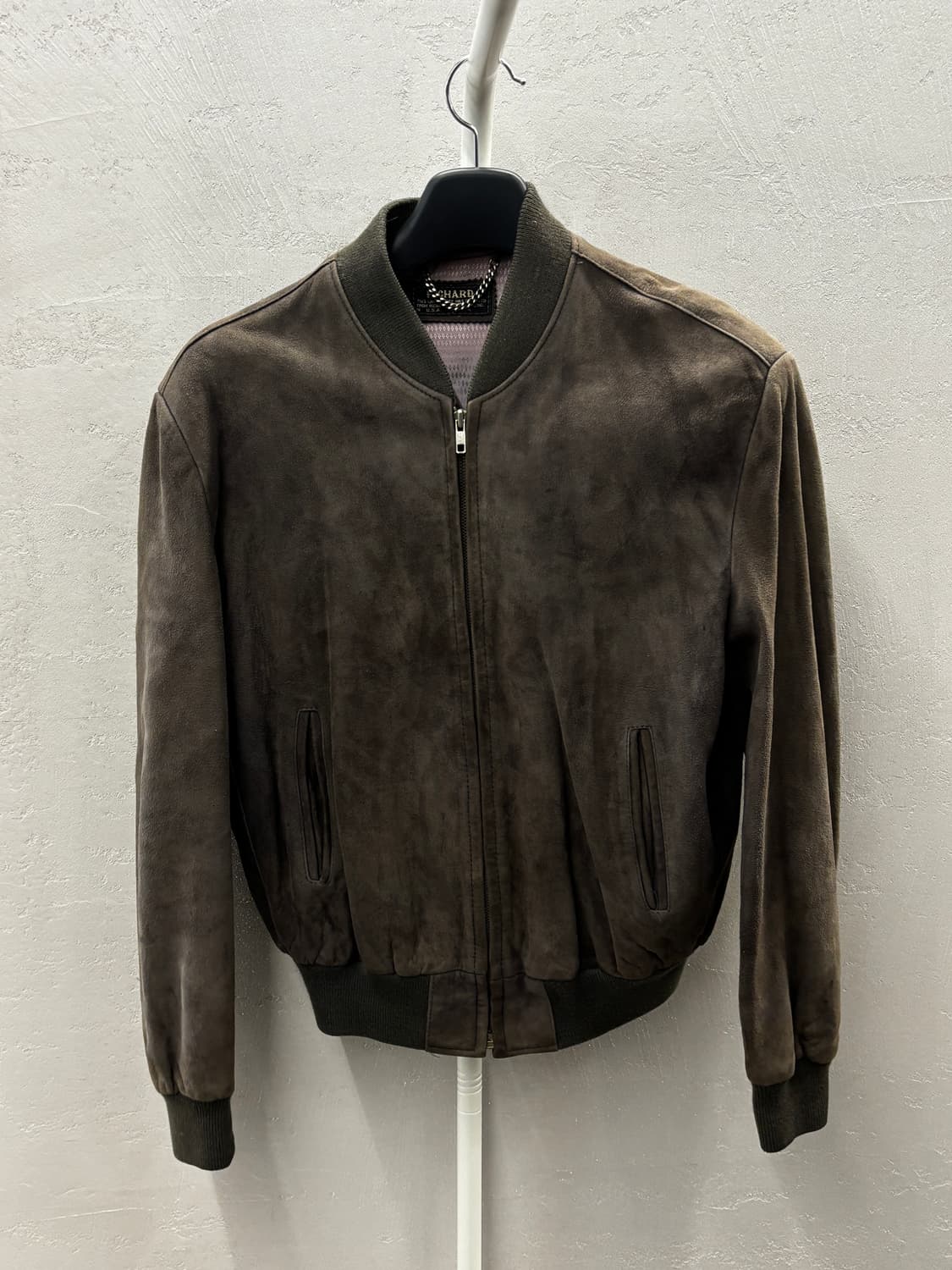 리차드 스웨이드 봄버 자켓 브라운 상품이미지2