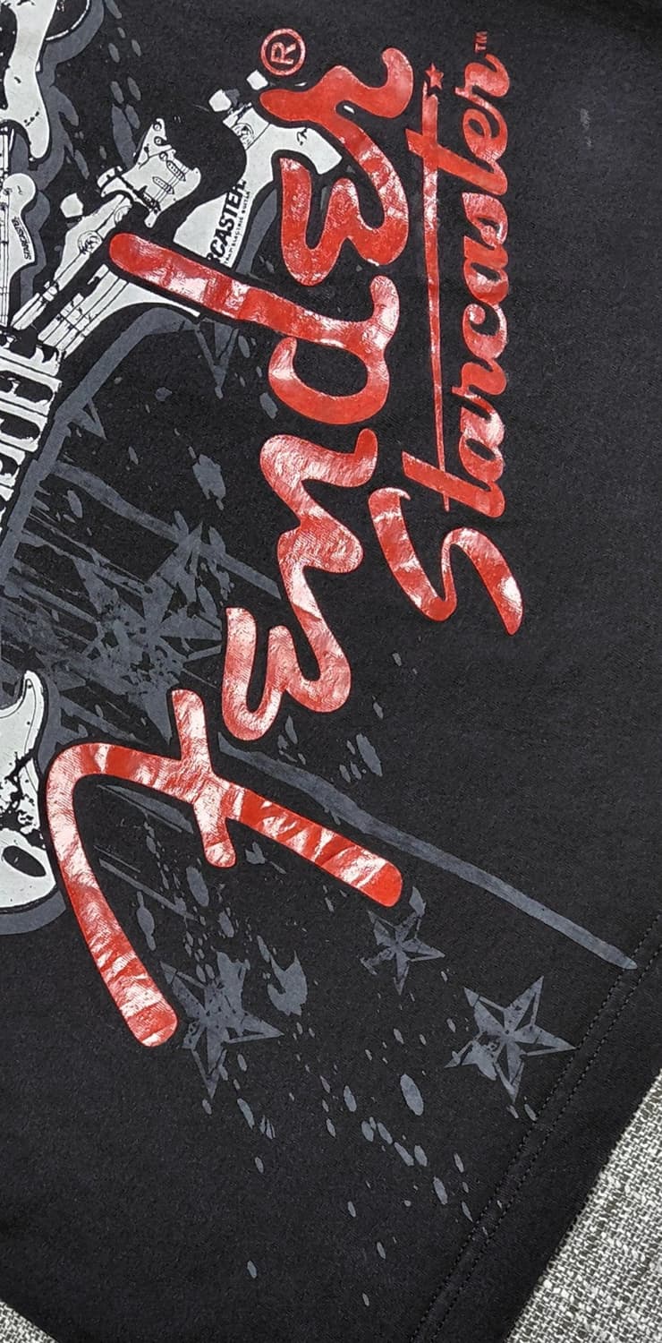 [M] Fender Starcaster 빈티지 스컬 그래픽 티셔츠 상품이미지10