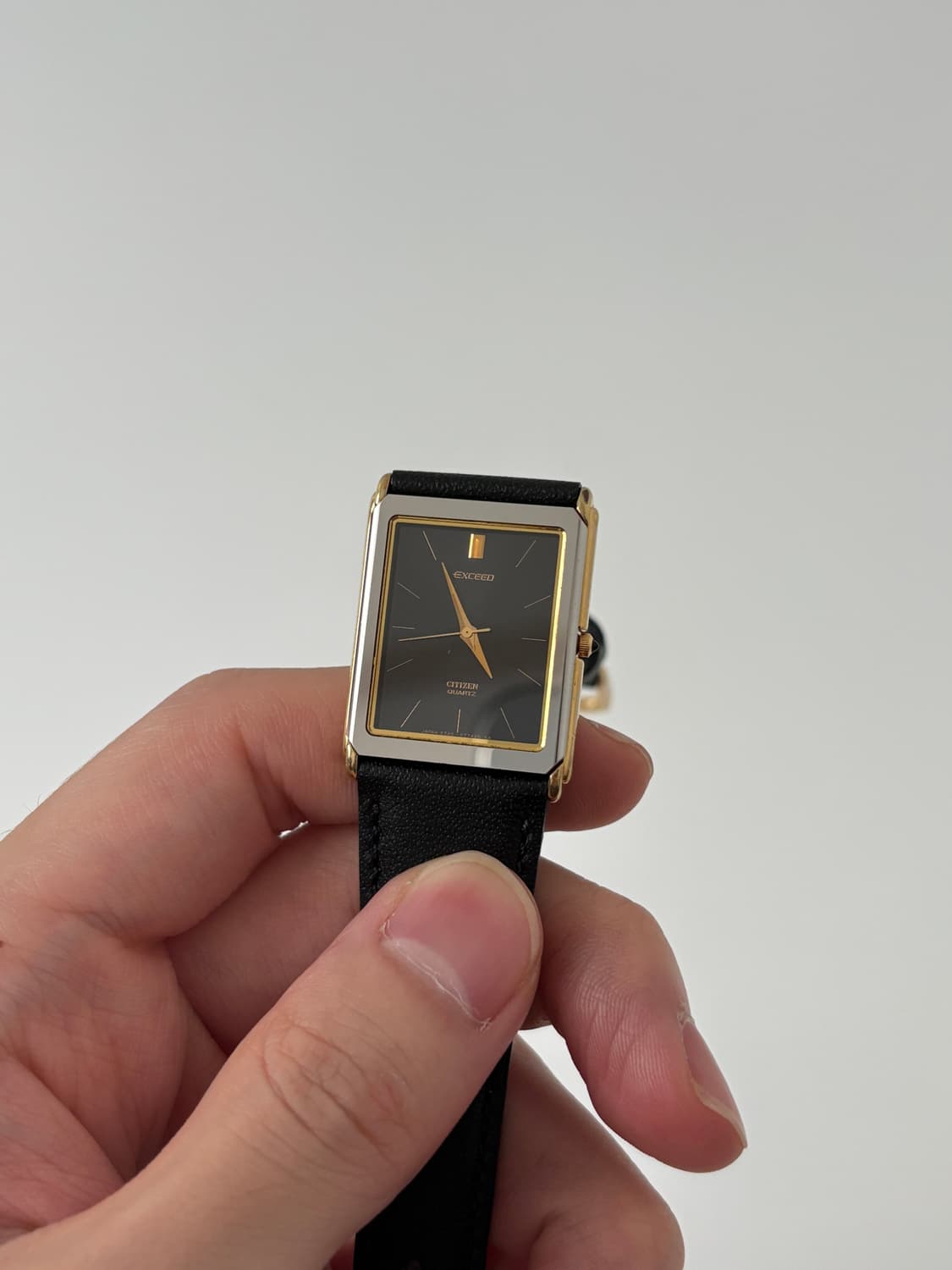 80s exceed silver bezel gold tank quartz 상품이미지2