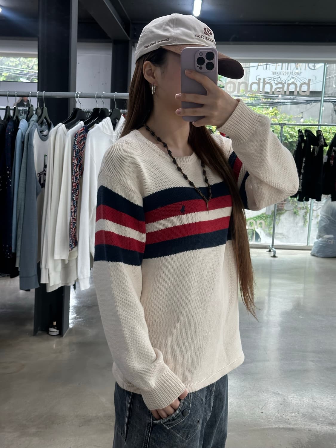 폴로 랄프로렌 스트라이프 헤비코튼 니트 상품이미지3
